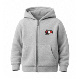 Bigg Back Da Brand Toddler Grey Bear Graphic Full Zip Fleece Hoodie
