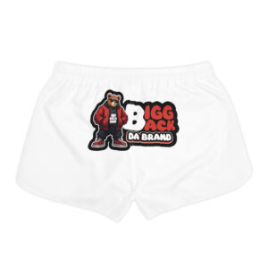 Bigg Back Da Brand White Women’s Graphic Shorts with Back Print
