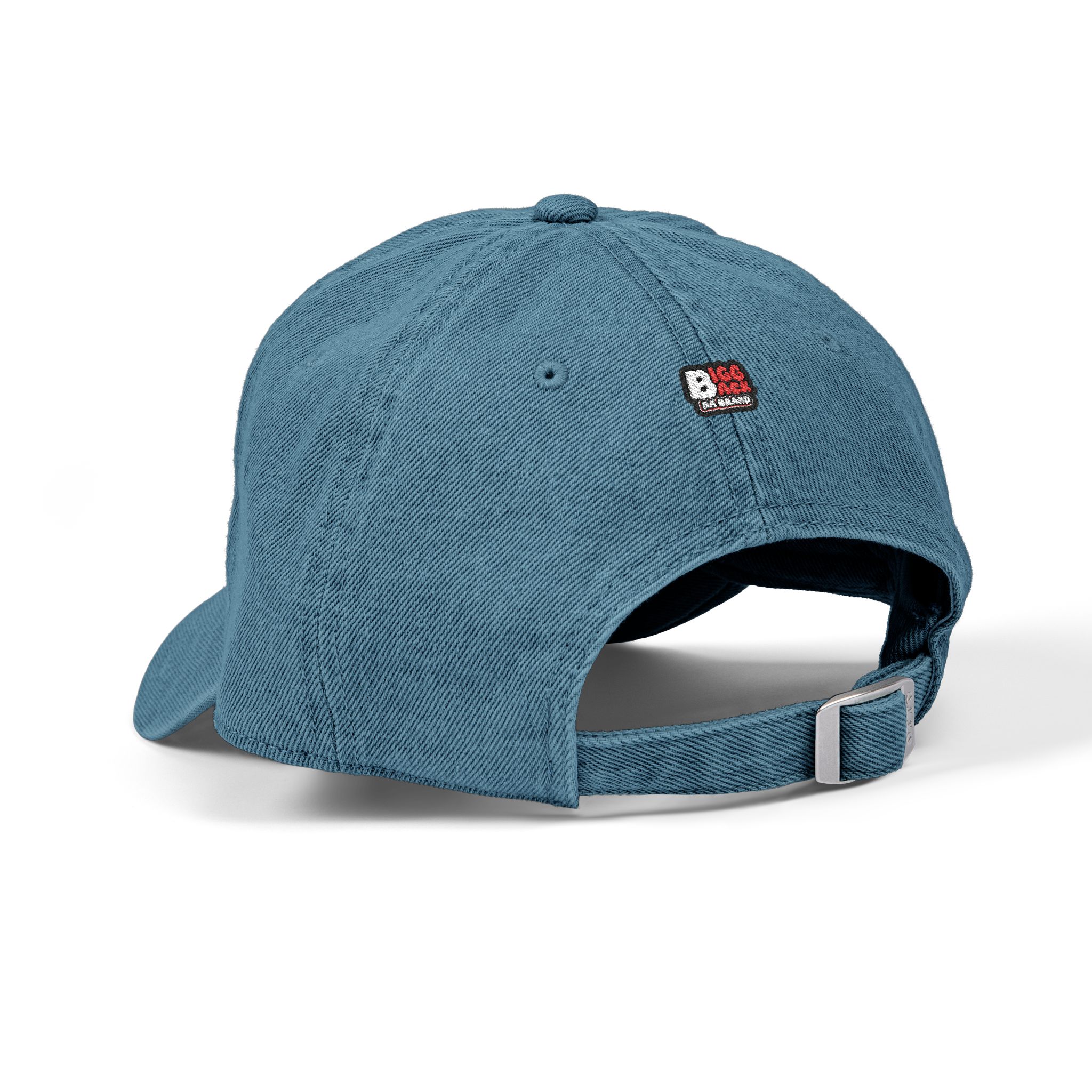Bigg Back Da Brand Light Blue Denim Dad Hat Unisex Embroidered Cap
