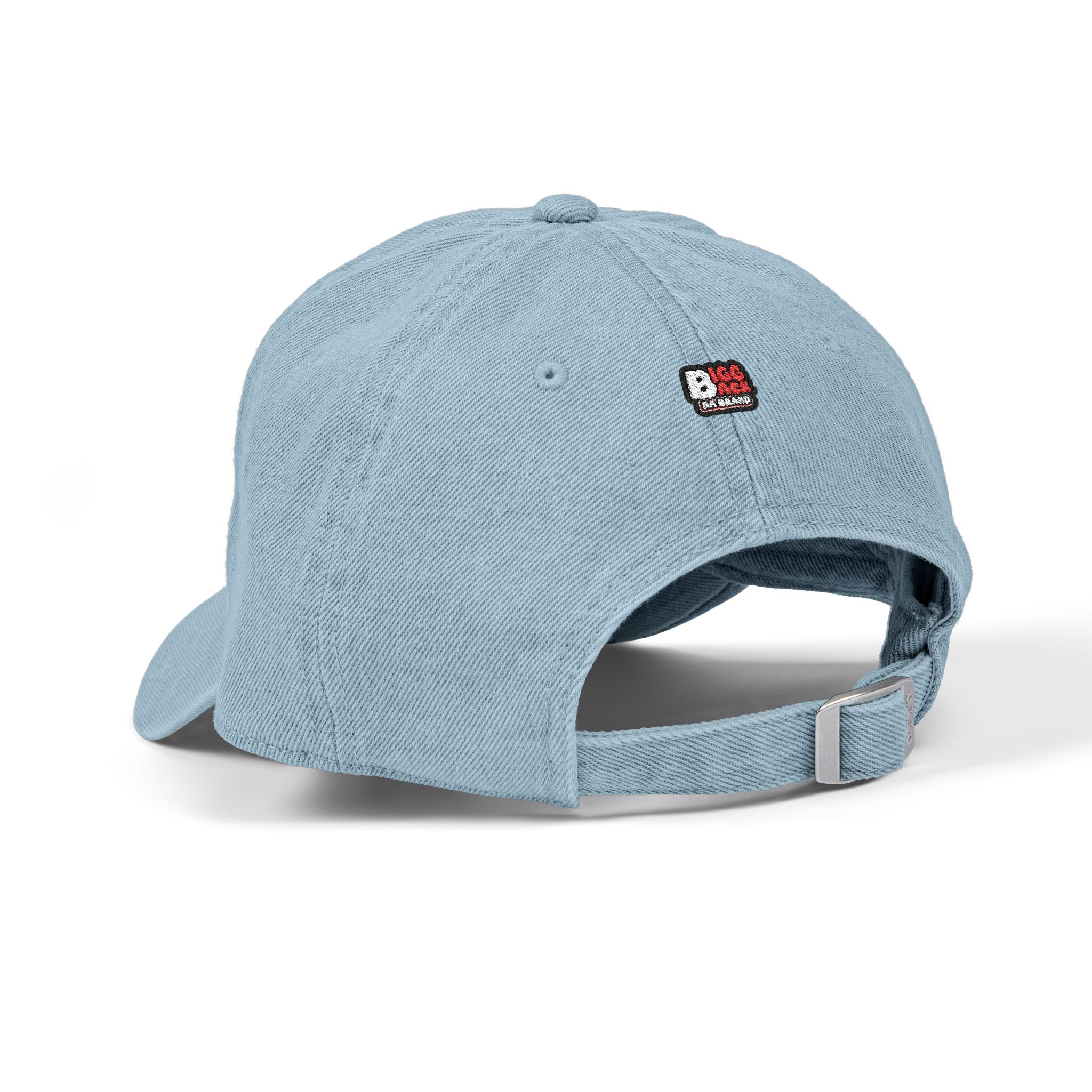 Bigg Back Da Brand Light Blue Denim Dad Hat Unisex Embroidered Cap