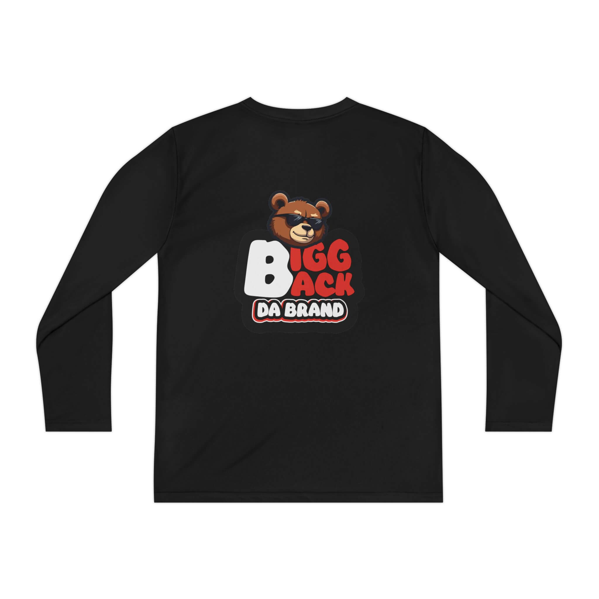 Bigg Back Da Brand Youth Grey Long Sleeve Graphic Tee