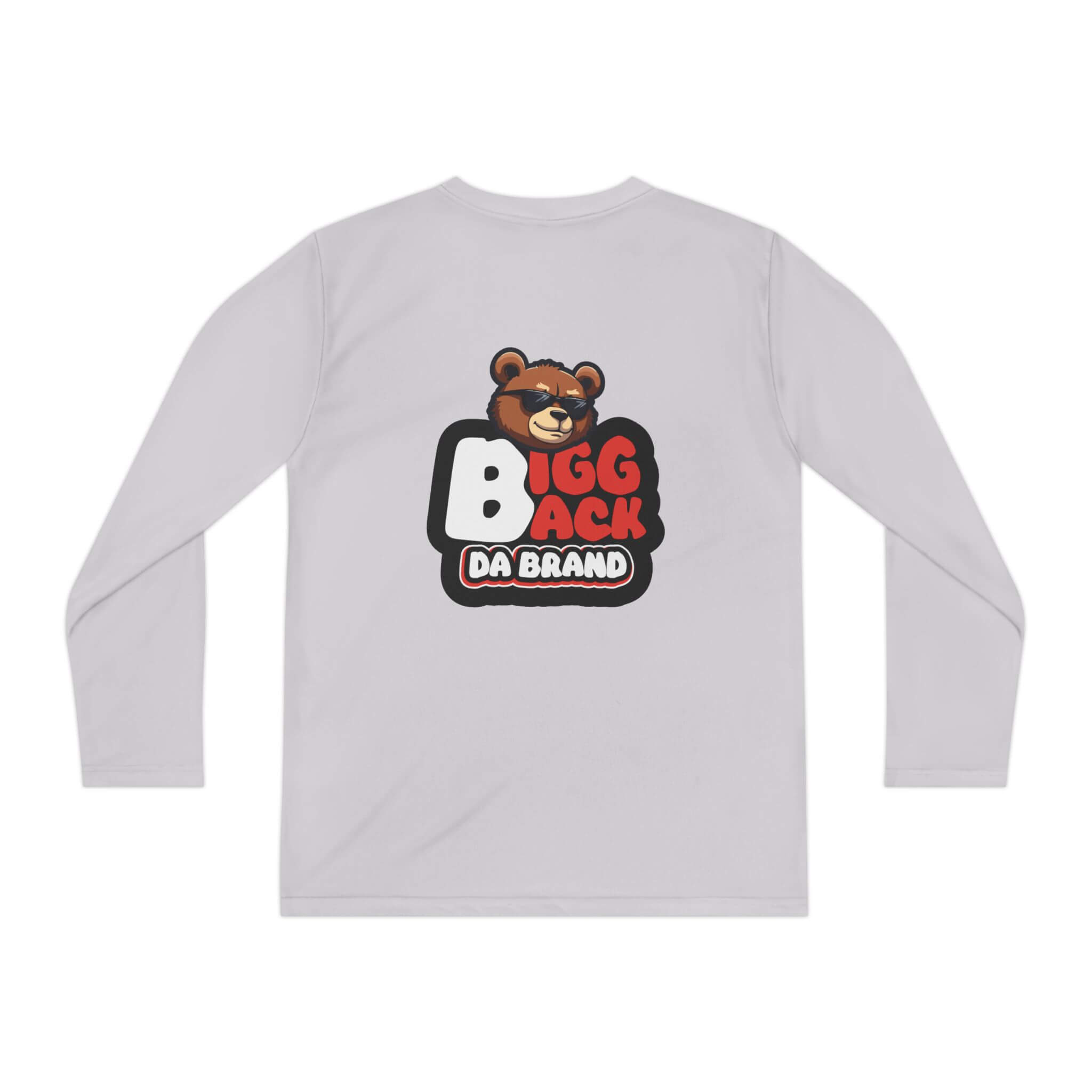 Bigg Back Da Brand Youth Grey Long Sleeve Graphic Tee