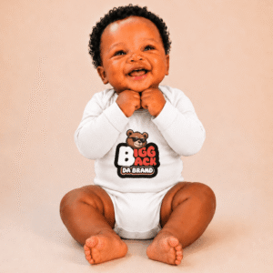 Bigg Back Da Brand Infant White Long Sleeve Graphic Bodysuit