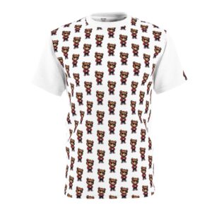 Bigg Back Da Brand White All Over Print Graphic T Shirt Casual Tee