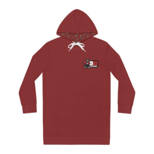 Bigg Back Da Brand Women’s Red Bear Graphic Hoodie Dress