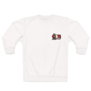 Bigg Back Da Brand White Unisex Crewneck Sweatshirt with Front and Back Print