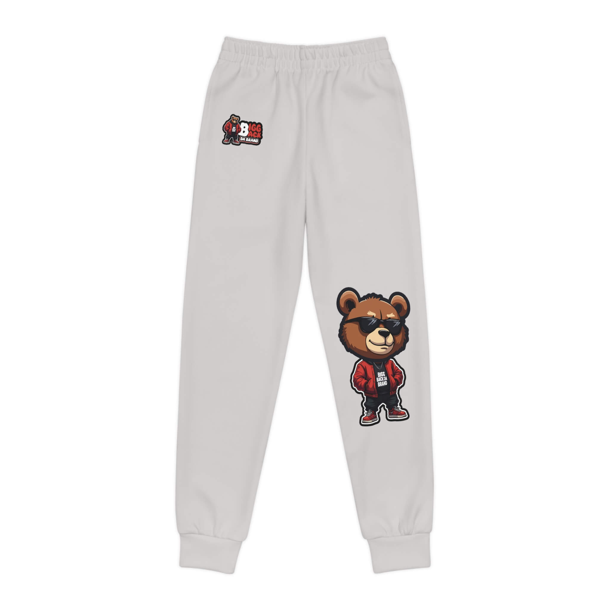 Bigg Back Da Brand Kids White Graphic Joggers