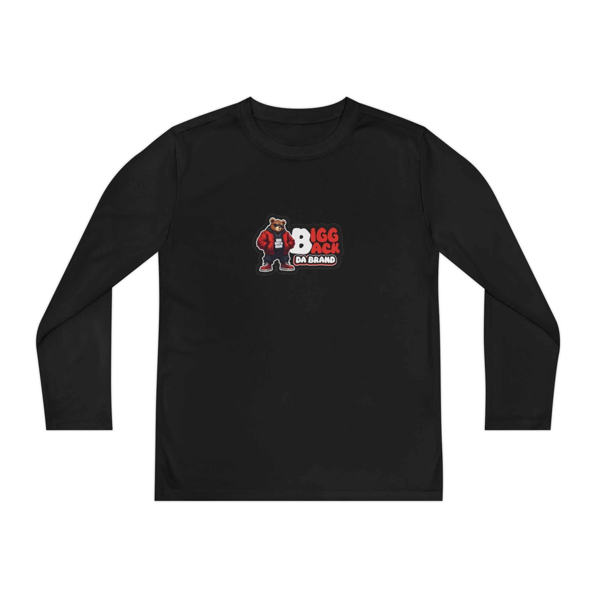 Bigg Back Da Brand Youth Grey Long Sleeve Graphic Tee