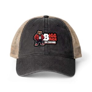 Bigg Back Da Brand Cream Trucker Hat Unisex Mesh Back Cap