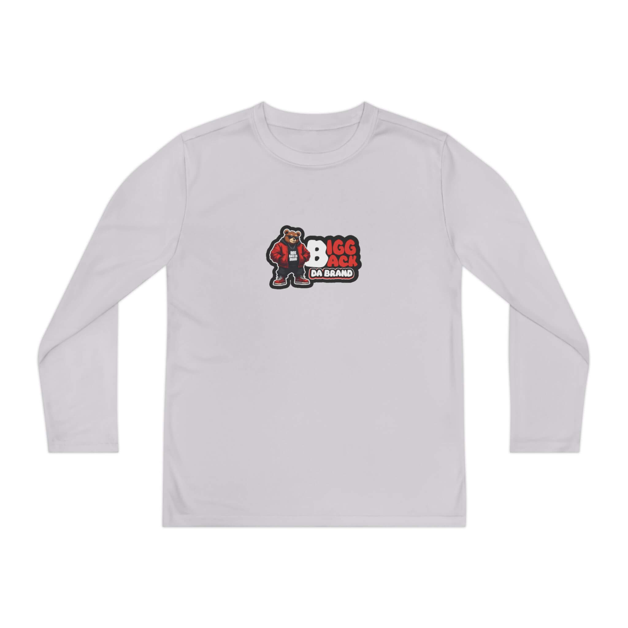 Bigg Back Da Brand Youth Grey Long Sleeve Graphic Tee