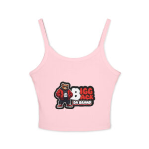 Bigg Back Da Brand WOMENS Black Spaghetti Strap Graphic Tank Top