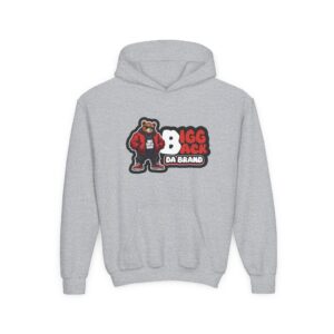 Bigg Back Da Brand Kids White Graphic Hoodie Casual Pullover Sweatshirt