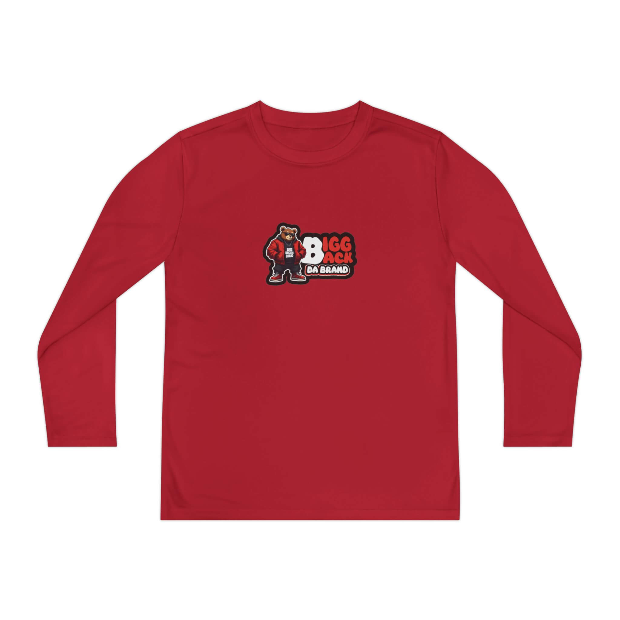 Bigg Back Da Brand Youth Grey Long Sleeve Graphic Tee