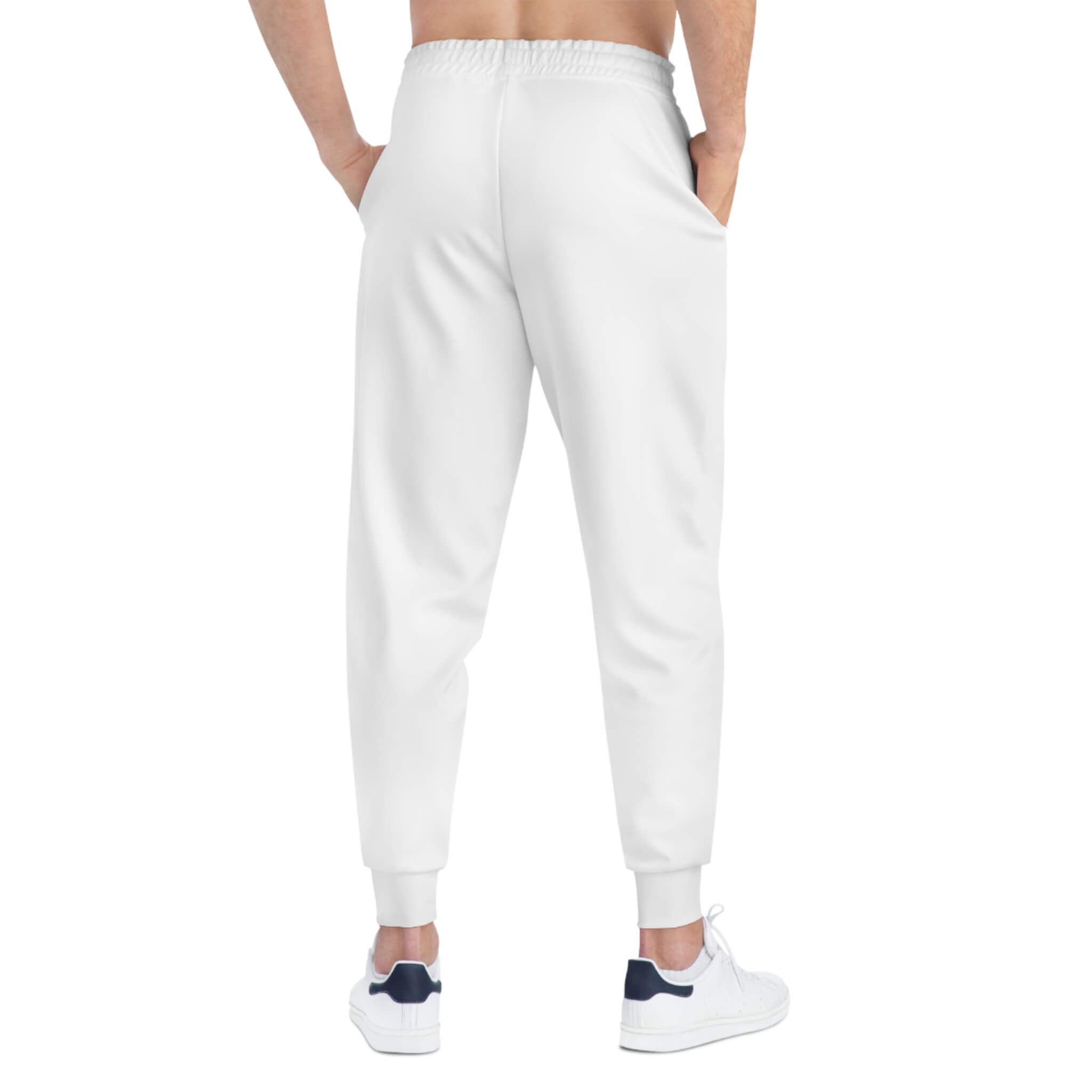 Bigg Back Da Brand White Graphic Jogger Sweatpants Unisex Casual Pants