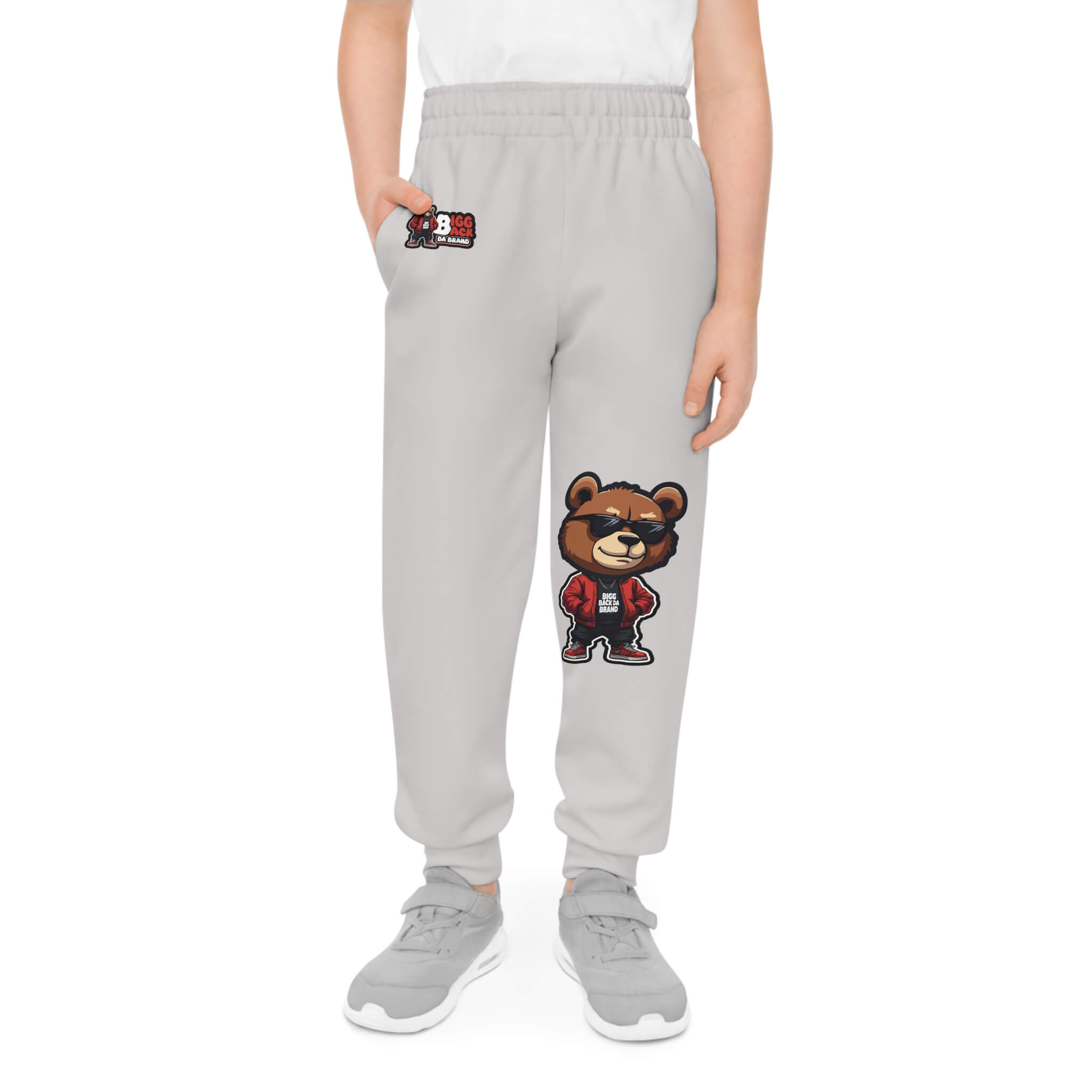 Bigg Back Da Brand Kids White Graphic Joggers