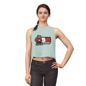 Bigg Back Da Brand White Women’s Graphic Crop Tank Top