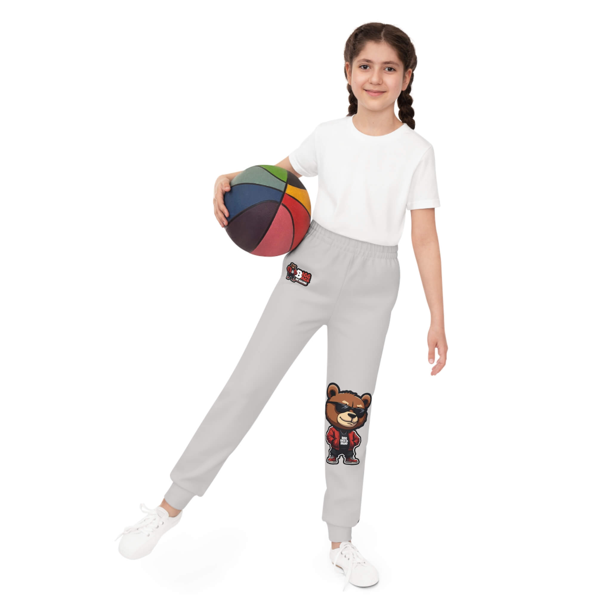 Bigg Back Da Brand Kids White Graphic Joggers