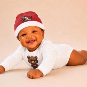 Bigg Back Da Brand Baby Red Graphic Beanie