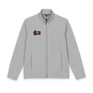 Bigg Back Da Brand Gray Zip Up Track Jacket Unisex Casual Streetwear Jacket