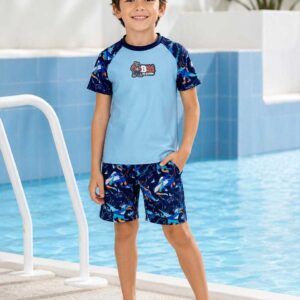 Bigg Back Dino-Drift Kids' Two-Piece Swim Set