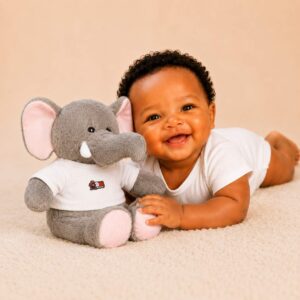 Bigg Back Da Brand Plush Elephant with T-Shirt
