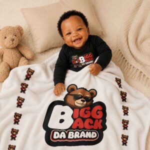Bigg Back Da Brand Baby Plush Blanket