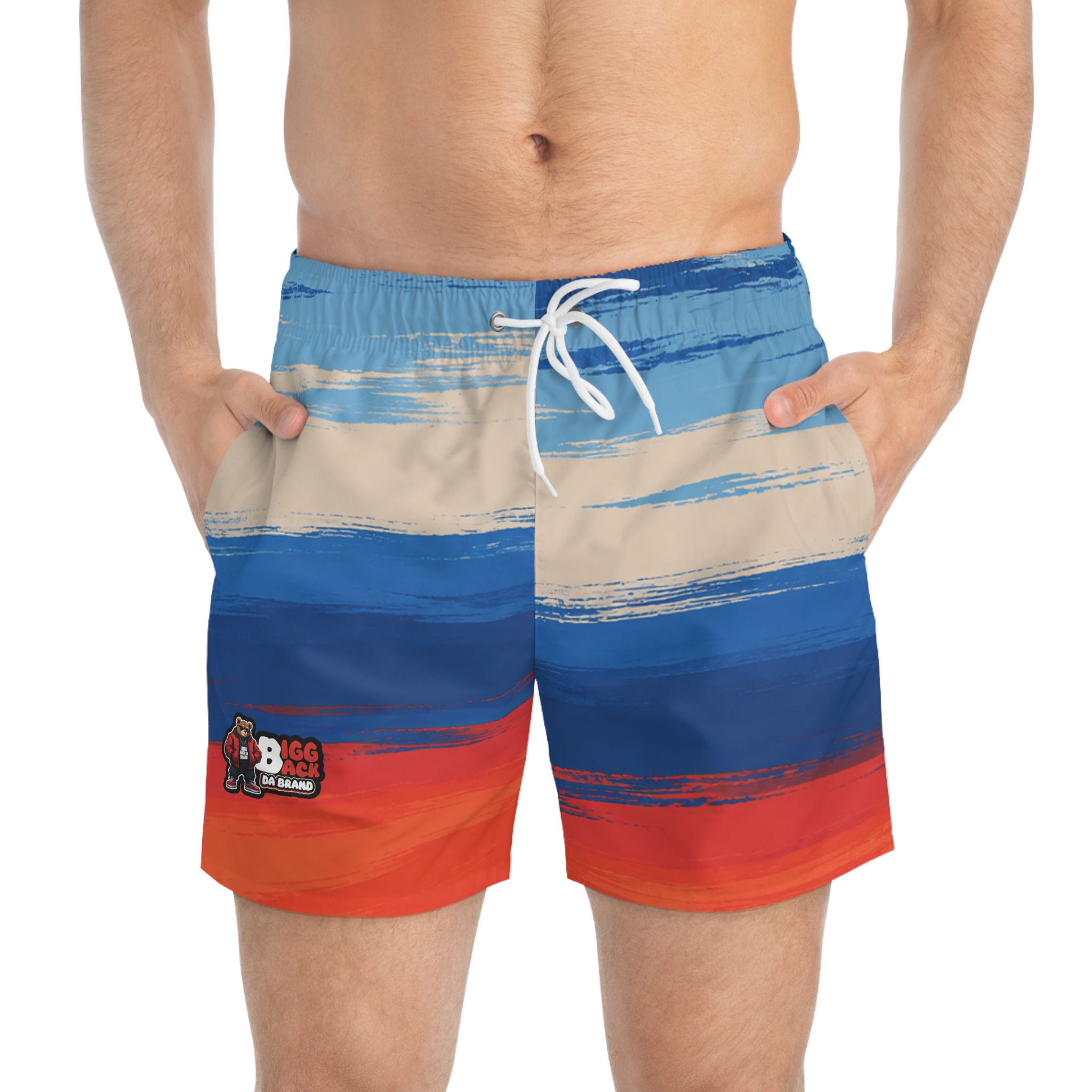 Bigg Back Da Brand Sunset Wave Men’s Swim Trunks