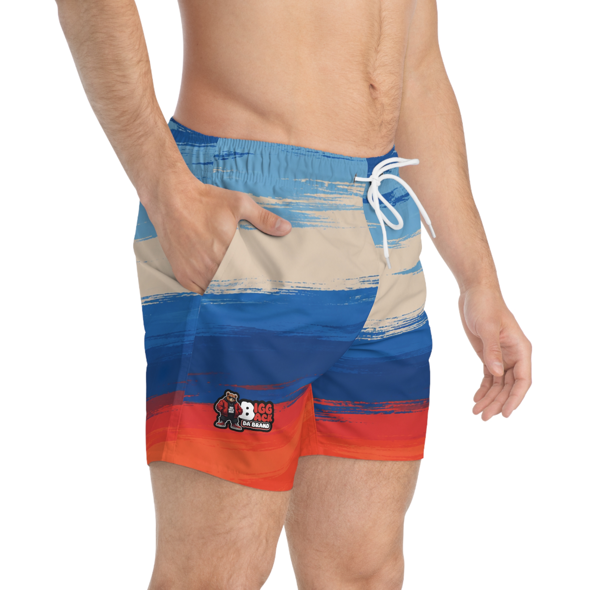 Bigg Back Da Brand Sunset Wave Men’s Swim Trunks