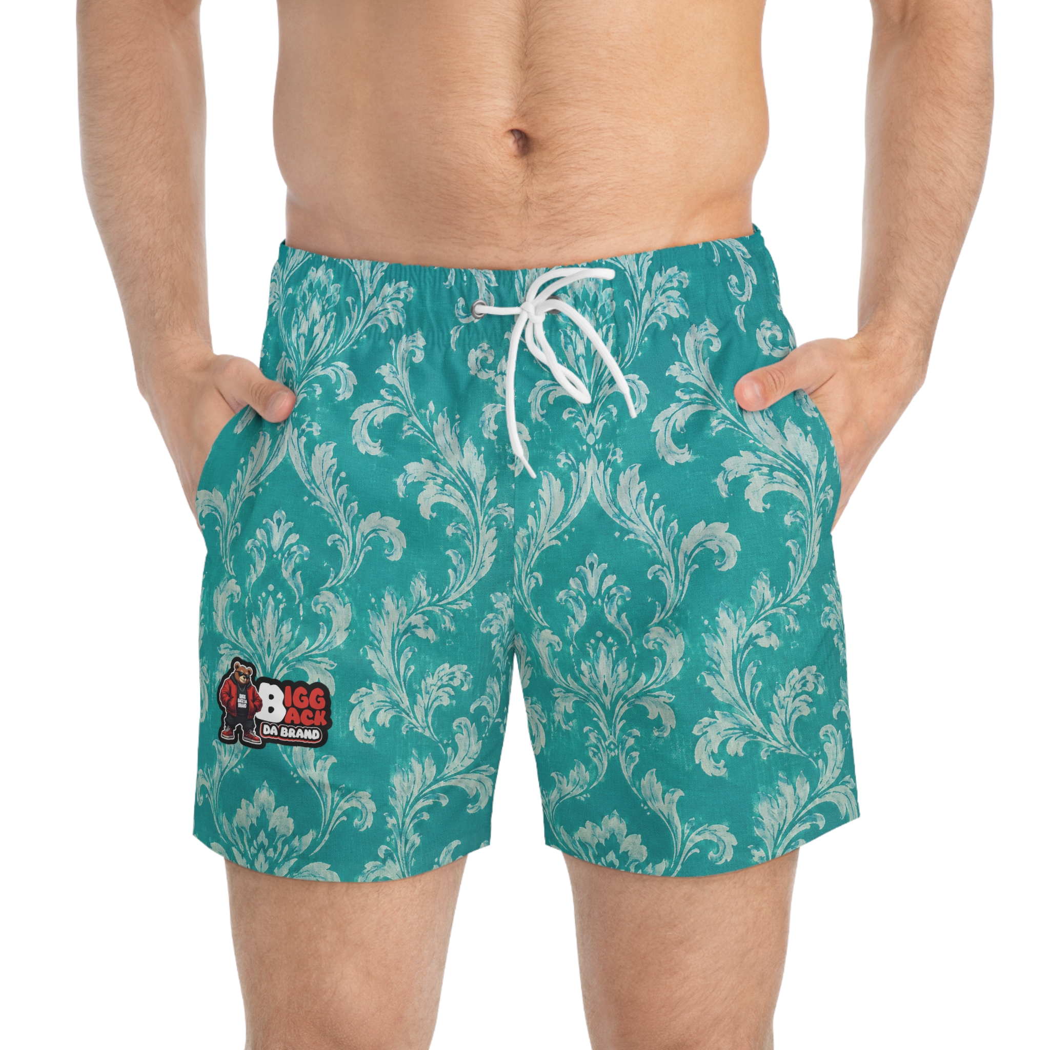 Bigg Back Da Brand Royal Tide Men’s Swim Trunks
