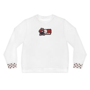 Bigg Back Da Brand White Unisex Crewneck Sweatshirt with Chest Logo and Oversized Back Print