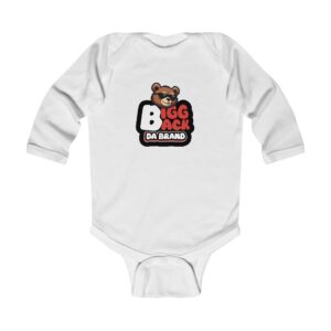 Bigg Back Da Brand Infant White Long Sleeve Graphic Bodysuit