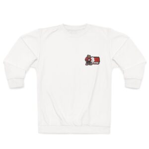 Bigg Back Da Brand White Unisex Crewneck Sweatshirt with Front and Back Print