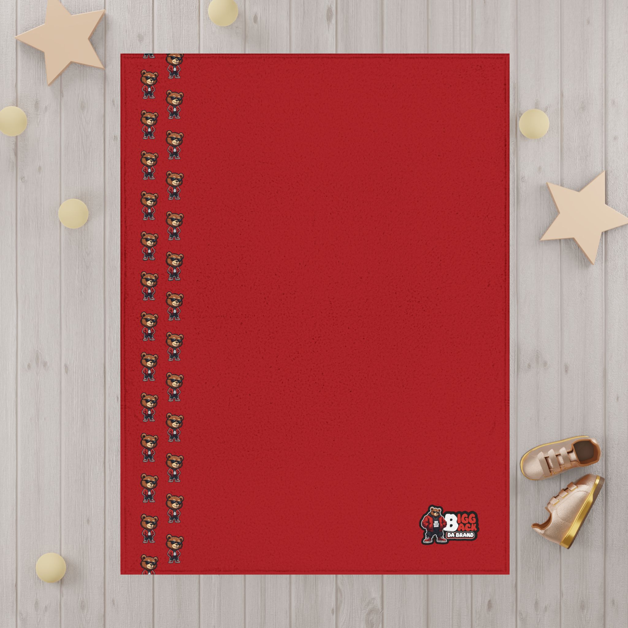 Bigg Back Red Baby Blanket