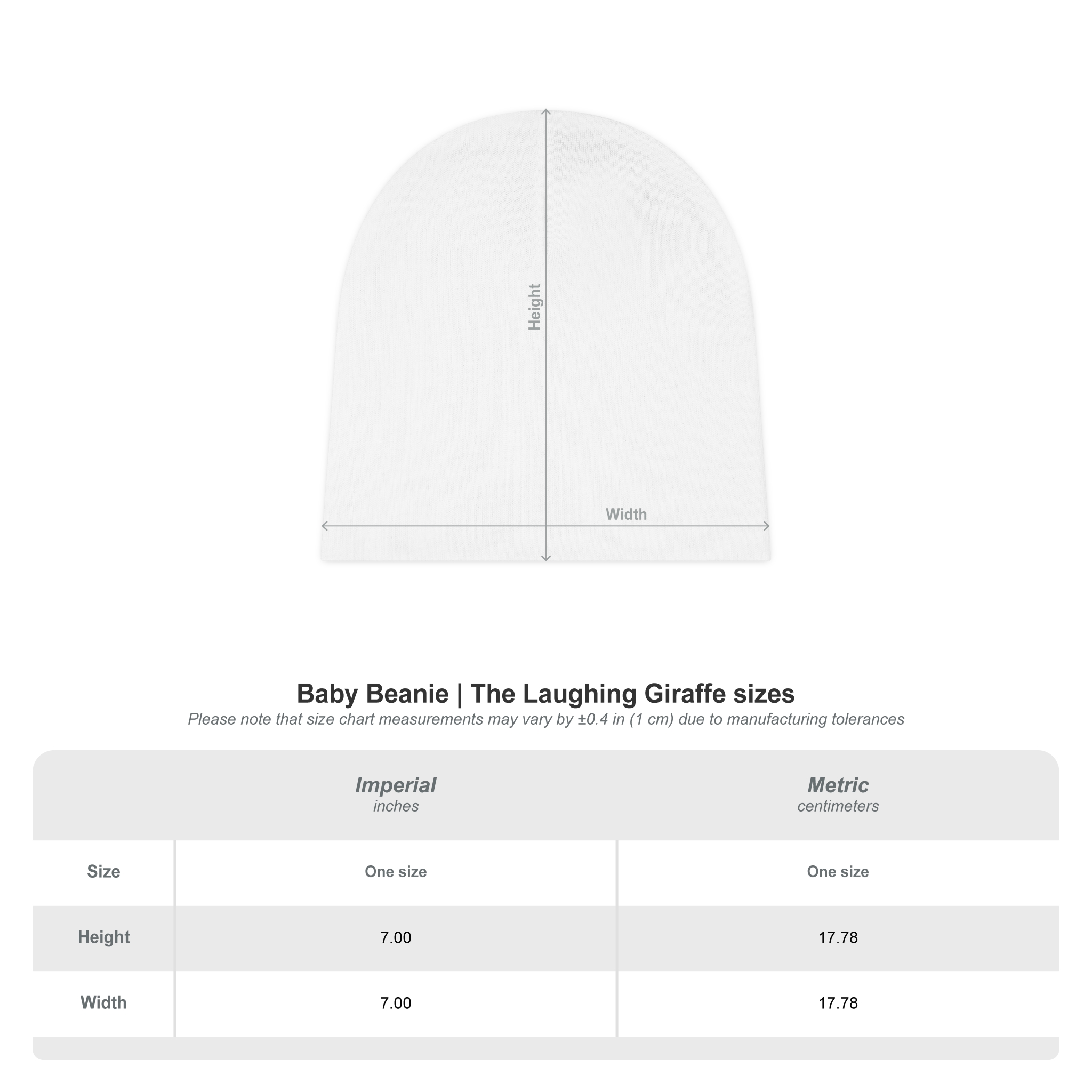 Bigg Back DA Brand Baby Beanie Hat