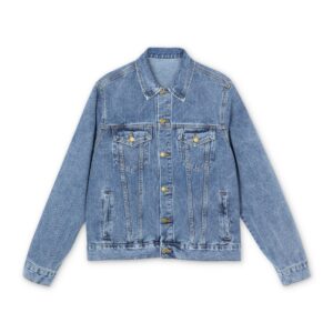 Bigg Back Da Brand MENS Blue Denim Jacket with Back Graphict