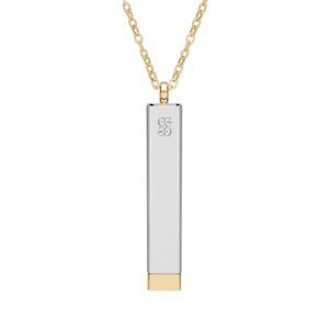 Hidden Message Sliding Blank Bar Necklace (Engraving)