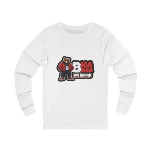 Bigg Back Da Brand White Unisex Long Sleeve Graphic T Shirt
