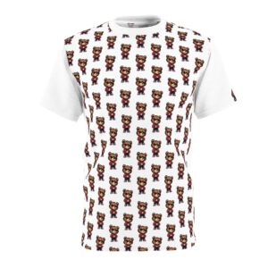 Bigg Back Da Brand White All Over Print Graphic T Shirt Unisex Casual Tee
