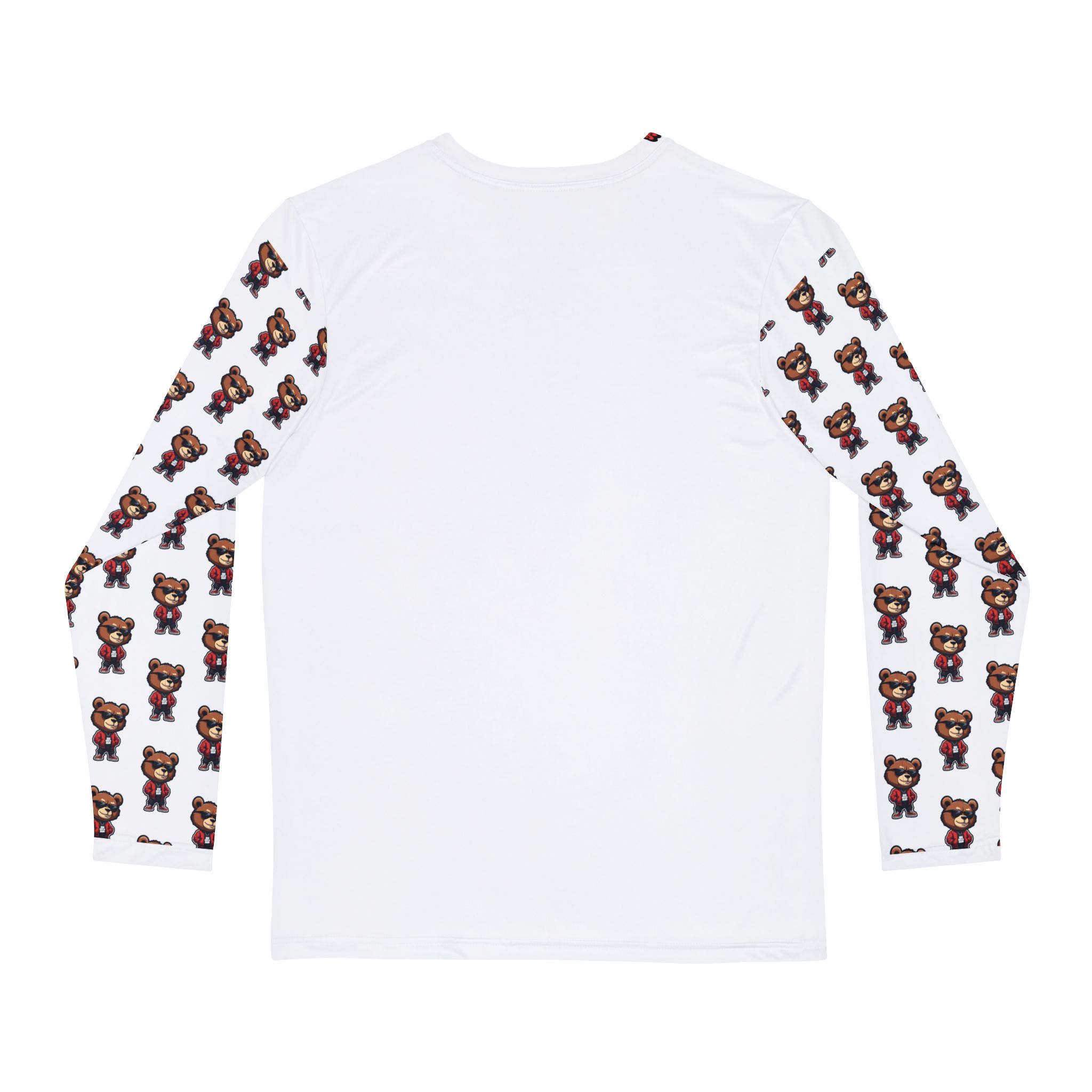 Bigg Back Da Brand White Long Sleeve Graphic T Shirt with Printed Sleeves